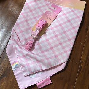 Stoney‎ Clover Target LE collaboration dog collar and bandanna Pink gingham S